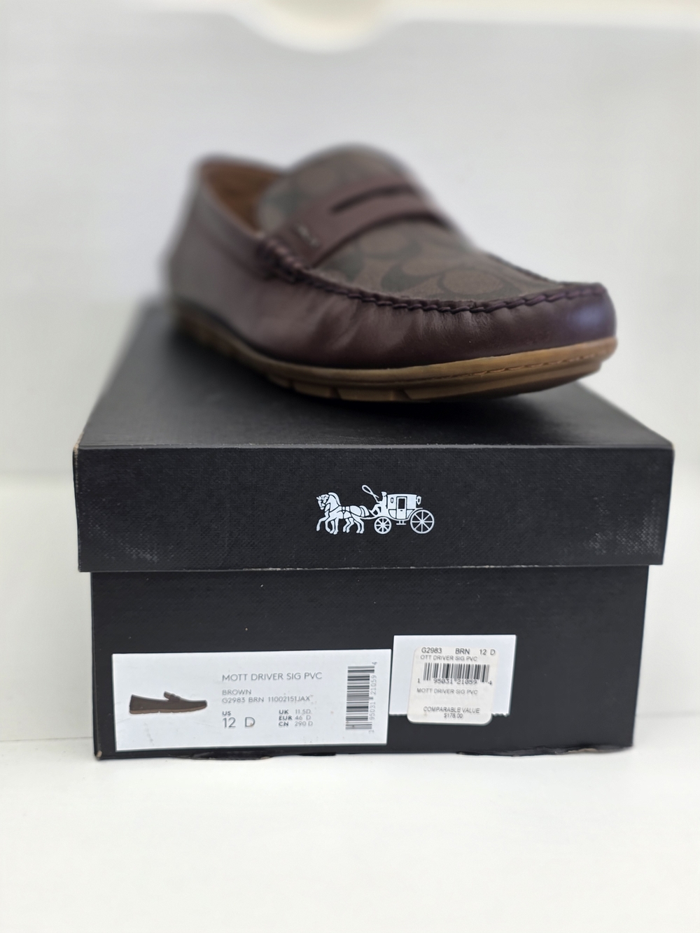 Coach Mott Driver Brown Loafers Size 12 - Picture 2 of 4